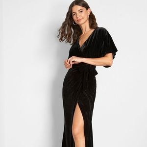 ModCloth Black Velvet Maxi Dress NWT